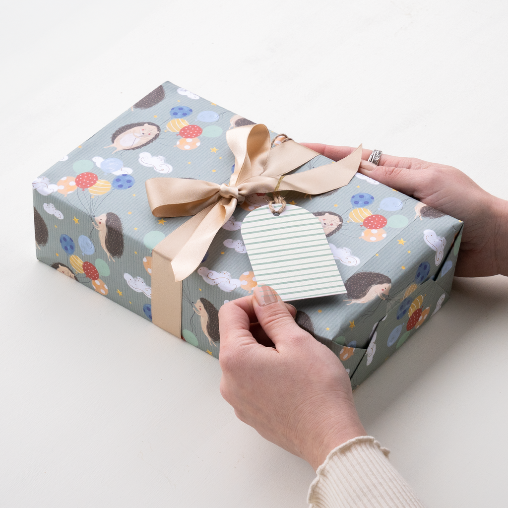 Gift Tag - GWT02 - Blue Stripe Gift Tags (Pack of 6) - Blue Stripe Gift Tag - Whistlefish