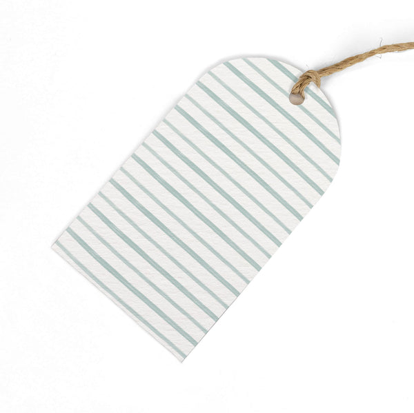 Gift Tag - GWT02 - Blue Stripe Gift Tags (Pack of 6) - Blue Stripe Gift Tag - Whistlefish
