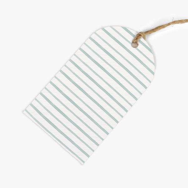Gift Tag-GWT02 - Blue Stripe Gift Tags (Pack of 6)-Whistlefish