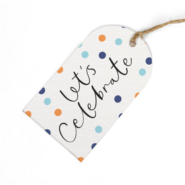 Gift Tag - GWT03 - Celebrate Spot Blue Gift Tags (Pack of 6) - Celebration Spot Blue Gift Tag - Whistlefish
