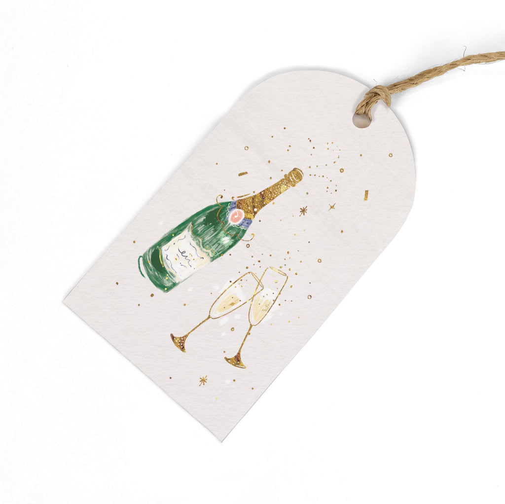 Gift Tag - GWT19 - Champagne Gift Tags (Pack of 6) - Champagne Gift Tag - Whistlefish
