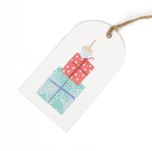 Gift Tag - GWT24 - Birthday Presents Gift Tags (Pack of 6) - Birthday Presents Gift Tag - Whistlefish