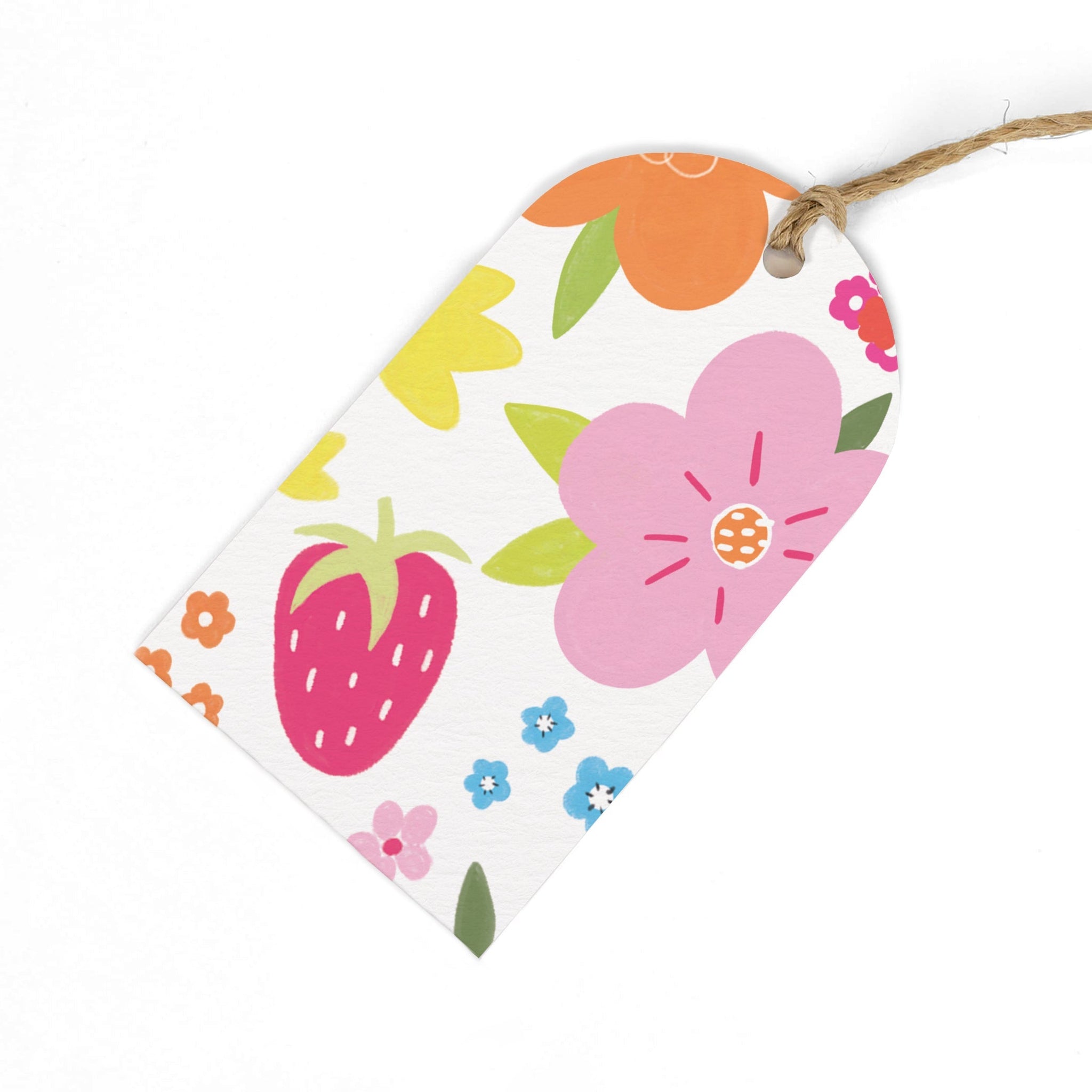 Gift Tag - GWT26 - Flower & Strawberry Gift Tag (Pack of 6) - Flower & Strawberry Gift Tag (Pack of 6) - Whistlefish