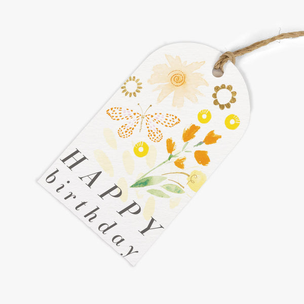 Gift Tag-GWT29 - Yellow Style Gift Tags (Pack of 6)-Whistlefish