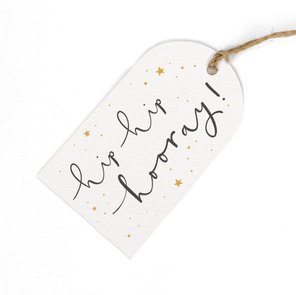 Gift Tag - GWT30 - Hip Hip Hooray Gift Tag (Pack of 6) - Hip Hip Hooray Gift Tag (Pack of 6) - Whistlefish