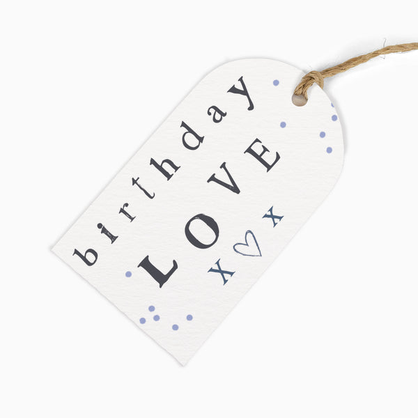 Gift Tag-GWT52 - Navy Birthday Love Gift Tag-Whistlefish