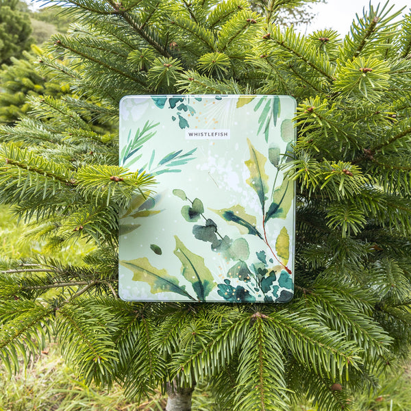 Gift Tin - XM16GT - Watercolour Foliage Christmas Gift Tin - Watercolour Foliage Christmas Gift Tin - Whistlefish