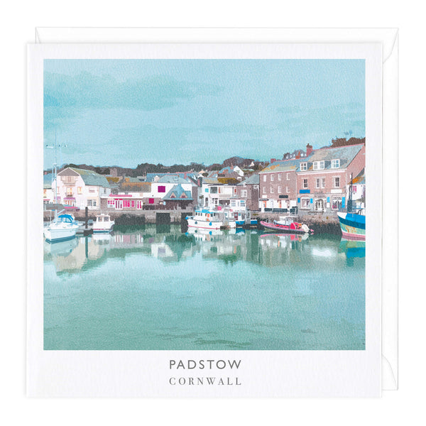 Greeting Card-A751 - Padstow Travel Art Card-Whistlefish
