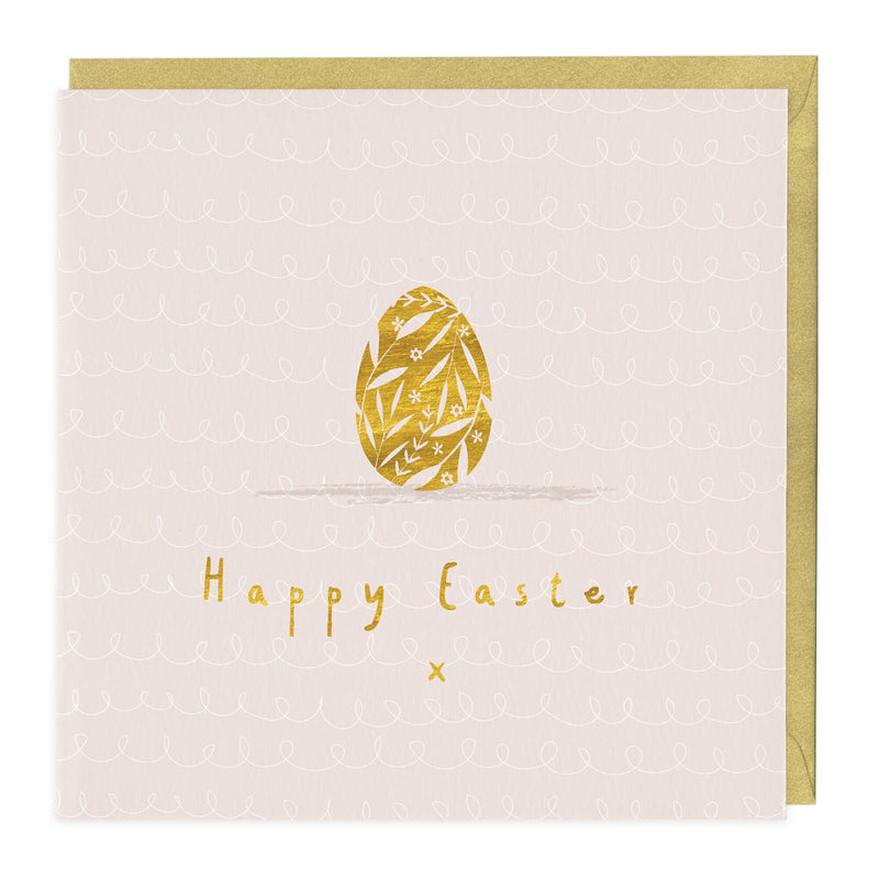 Greeting Card-B013 - Golden Egg Happy Easter Card-Whistlefish