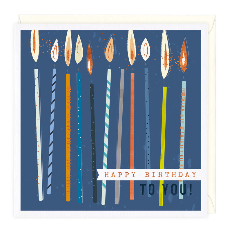 Greeting Card-B532 - Tall Candles Birthday Card-Whistlefish