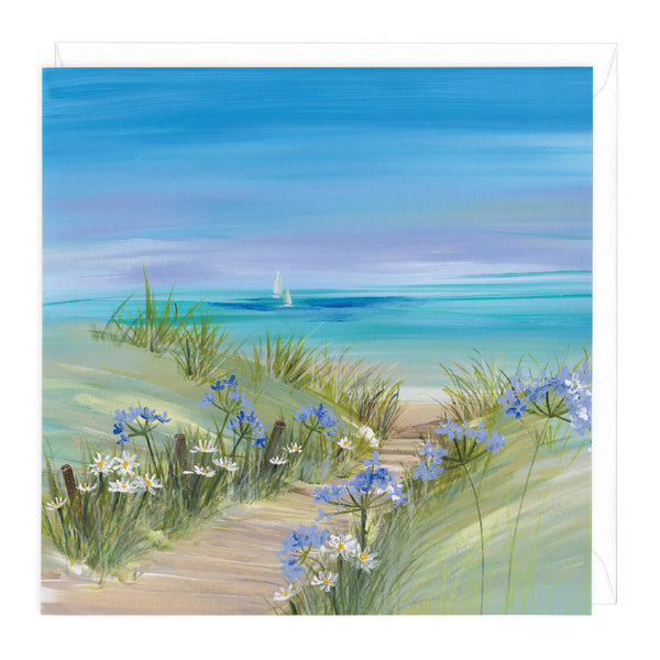Greeting Card-B797 - Path to the Beach Art Card-Whistlefish