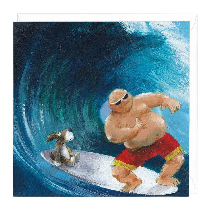 Greeting Card-C007 - Surfs Up Humorous Card-Whistlefish