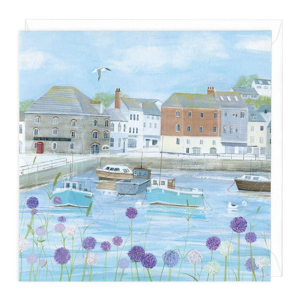 Greeting Card-C744 - Padstow Flowers Card-Whistlefish