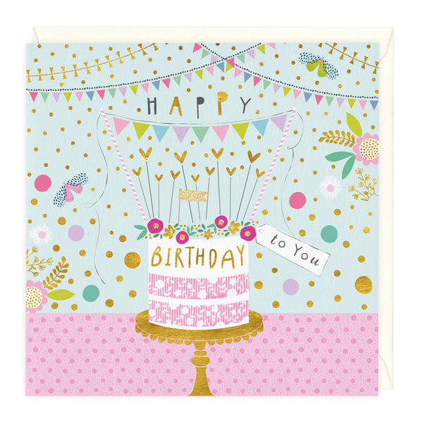 Greeting Card-D116 - Fabulous Cake Birthday Card-Whistlefish