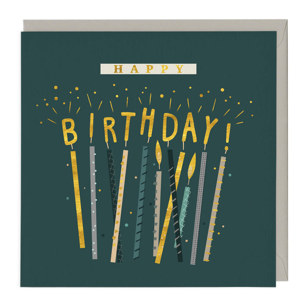 Greeting Card-D191 - Sparkling Candles Birthday Card-Whistlefish