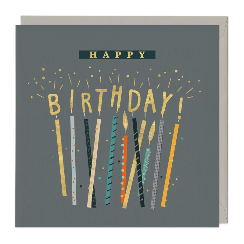 Greeting Card-D206 - Sparkling Candles Birthday Card-Whistlefish