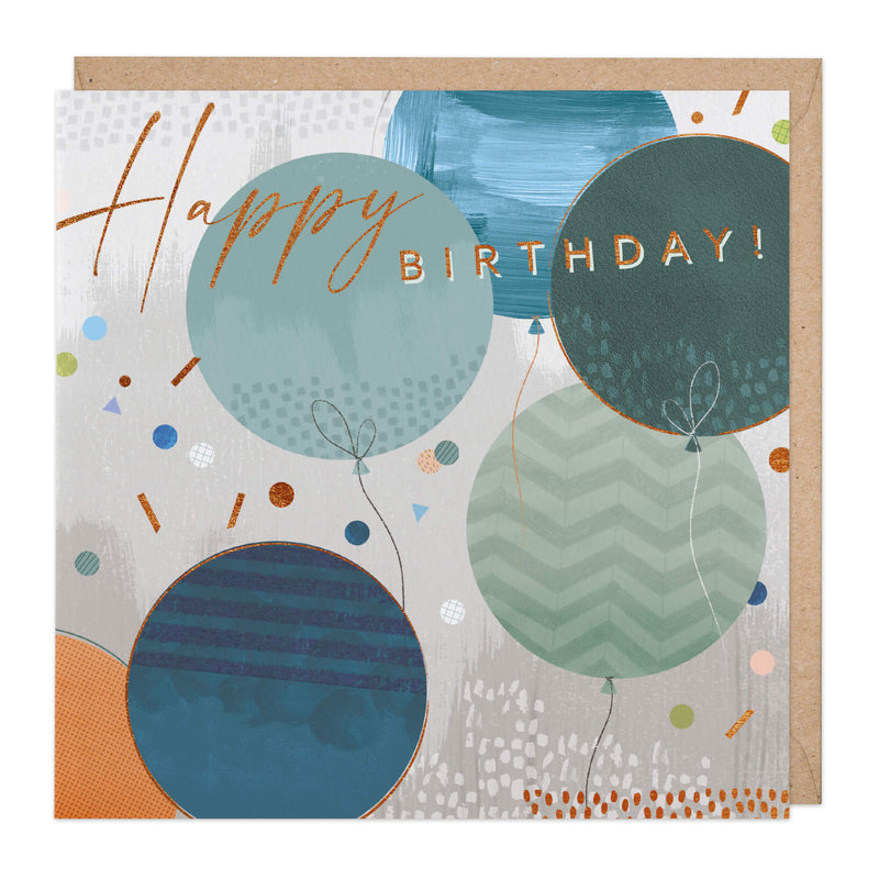 Greeting Card-D249 - Party Balloons Birthday Card-Whistlefish