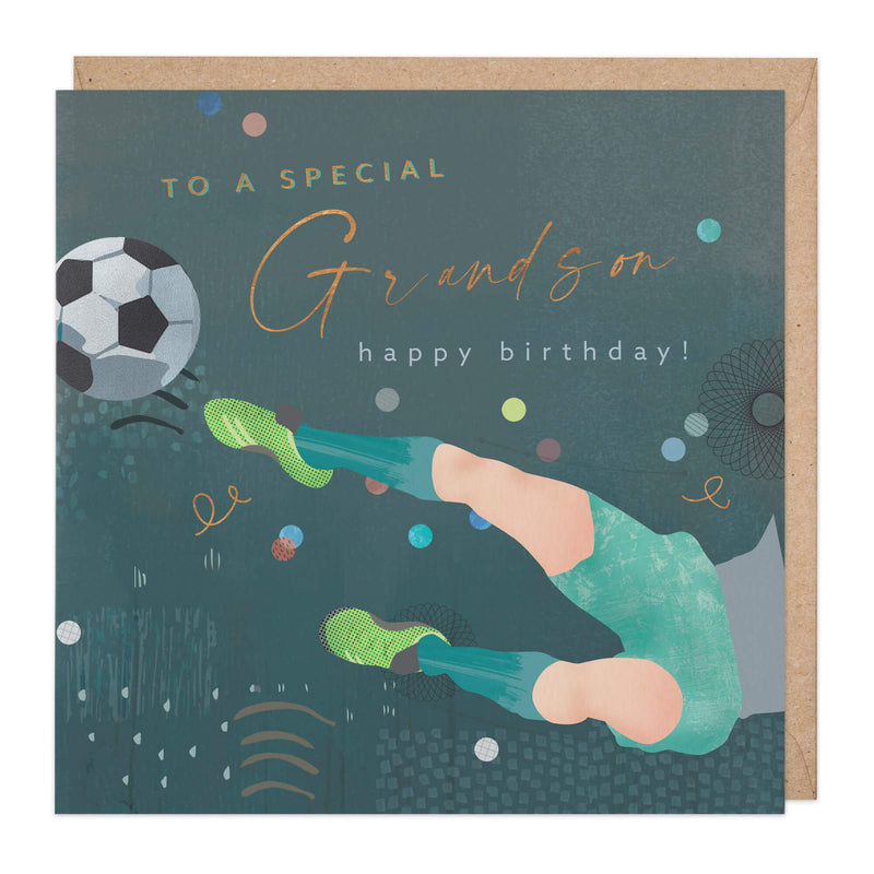 Greeting Card-D275 - To a Special Grandson Birthday Card-Whistlefish