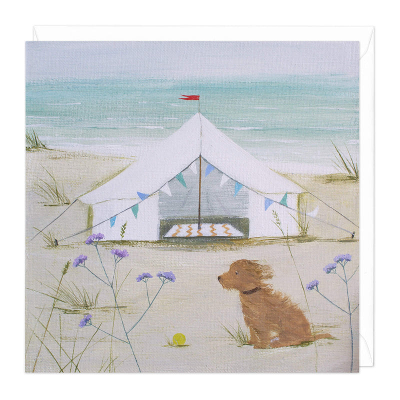 Greeting Card-D336 - Camping on the Dunes Art Card-Whistlefish