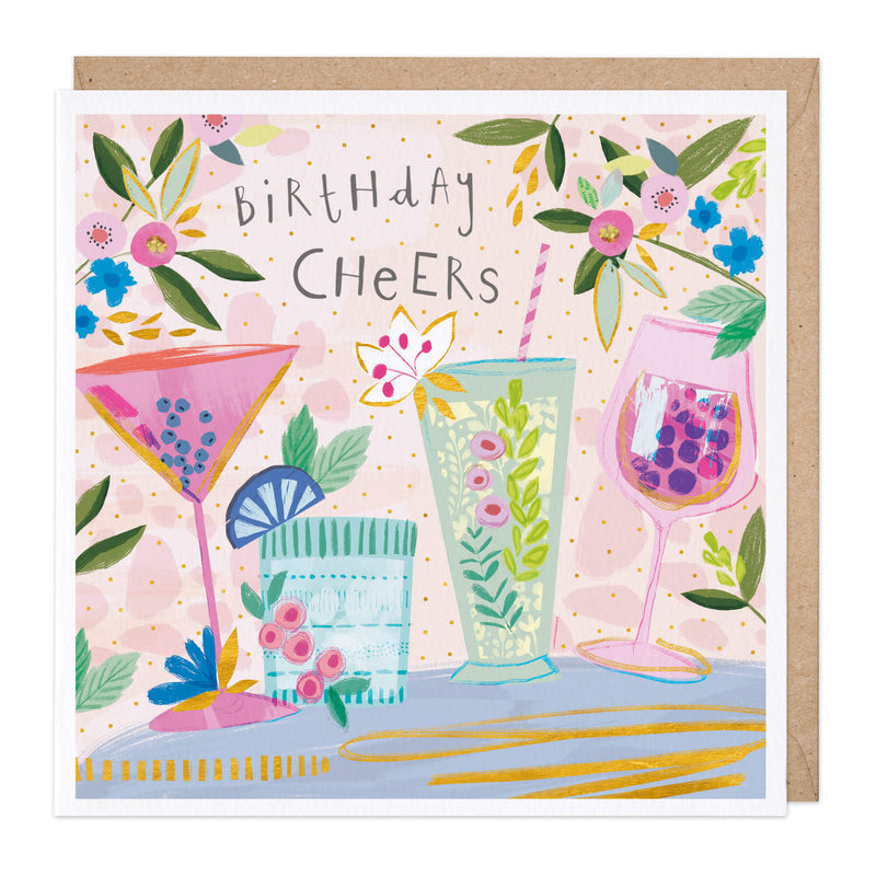 Greeting Card-D429 - Birthday Cheers Birthday Card-Whistlefish