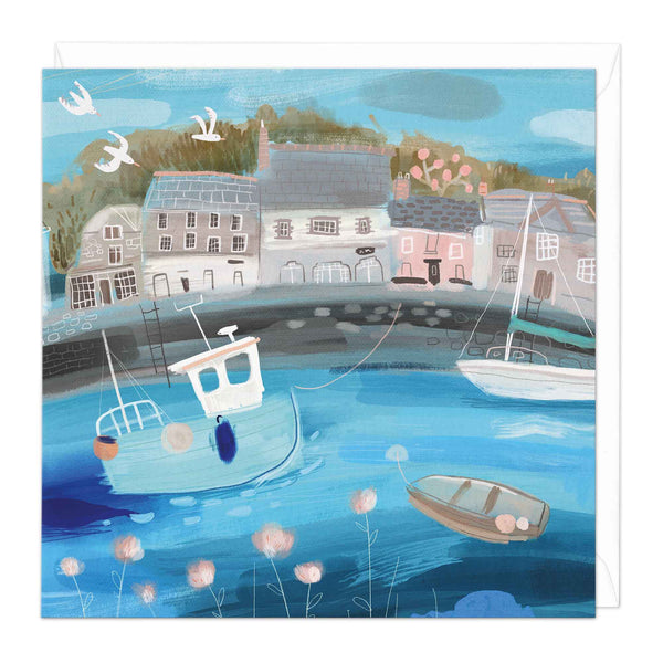Greeting Card-D431 - Padstow Boats-Whistlefish