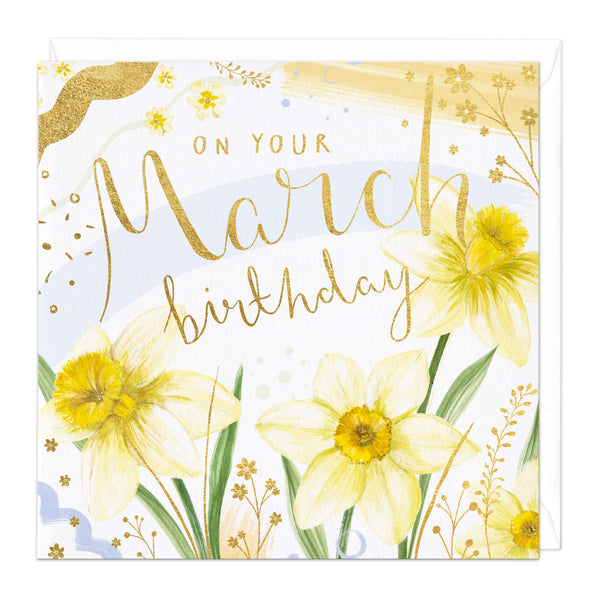 Greeting Card-D552 - On Your March Birthday Card-Whistlefish