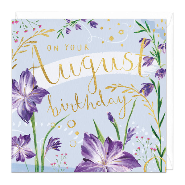 Greeting Card-D557 - On Your August Birthday Card-Whistlefish