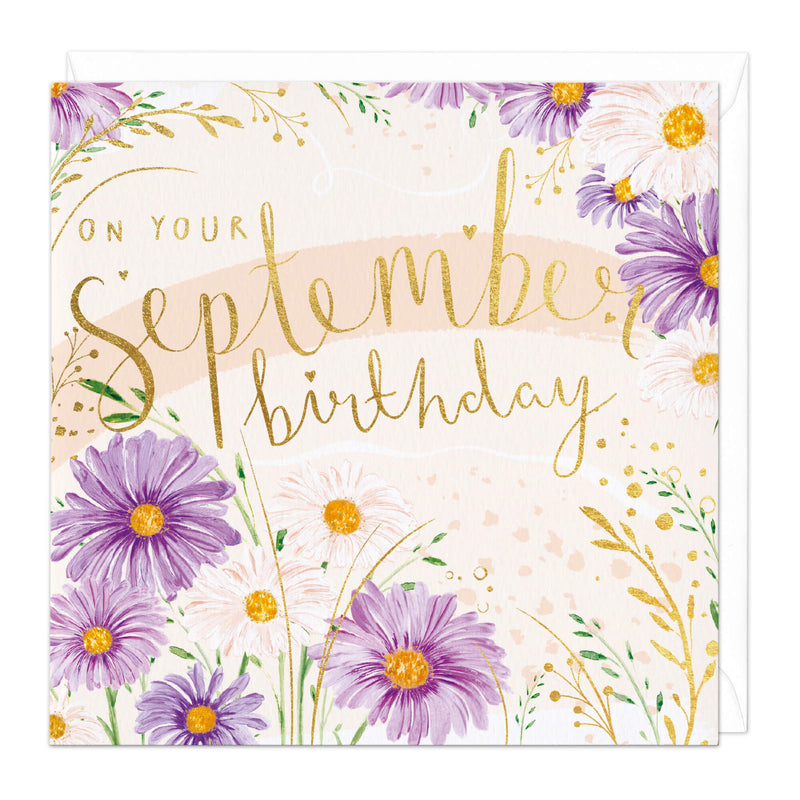 Greeting Card-D558 - On Your September Birthday Card-Whistlefish