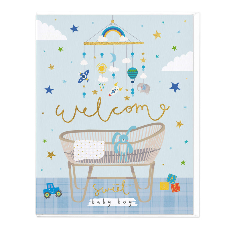 D618 - Sweet Baby Boy New Baby Card