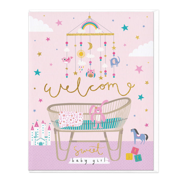 D619 - Sweet Baby Girl New Baby Card