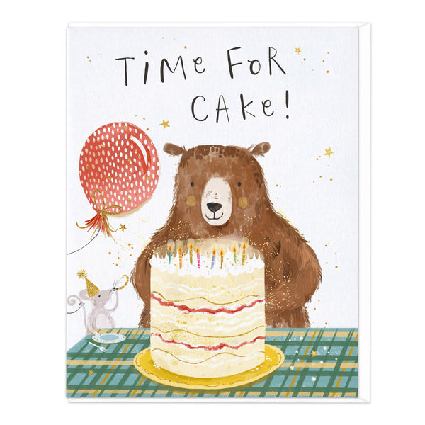 Greeting Card-D642 - Time For Cake Birthday Card-Whistlefish