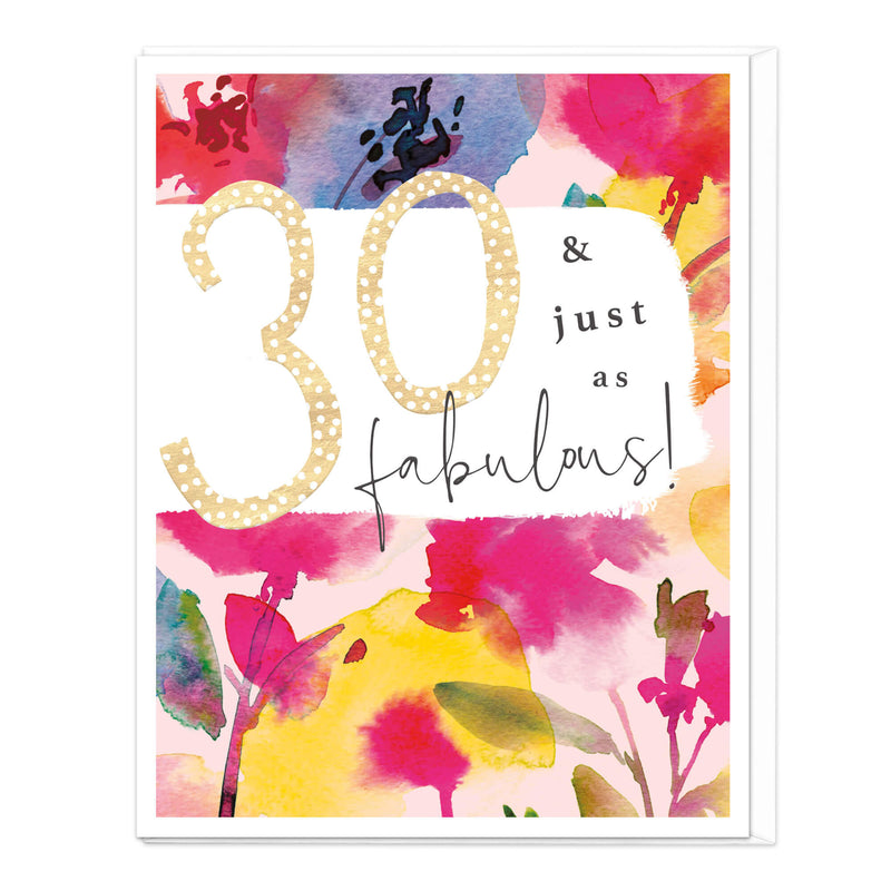 Greeting Card-D665 - 30 & Fabulous Birthday Card-Whistlefish