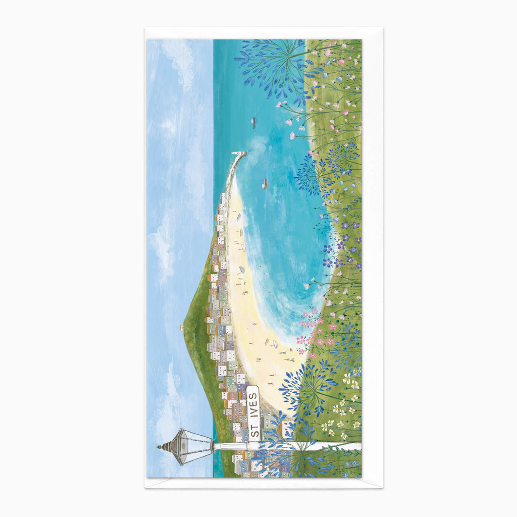 Greeting Card-D670 - St Ives Sign Post Slim Art Card-Whistlefish