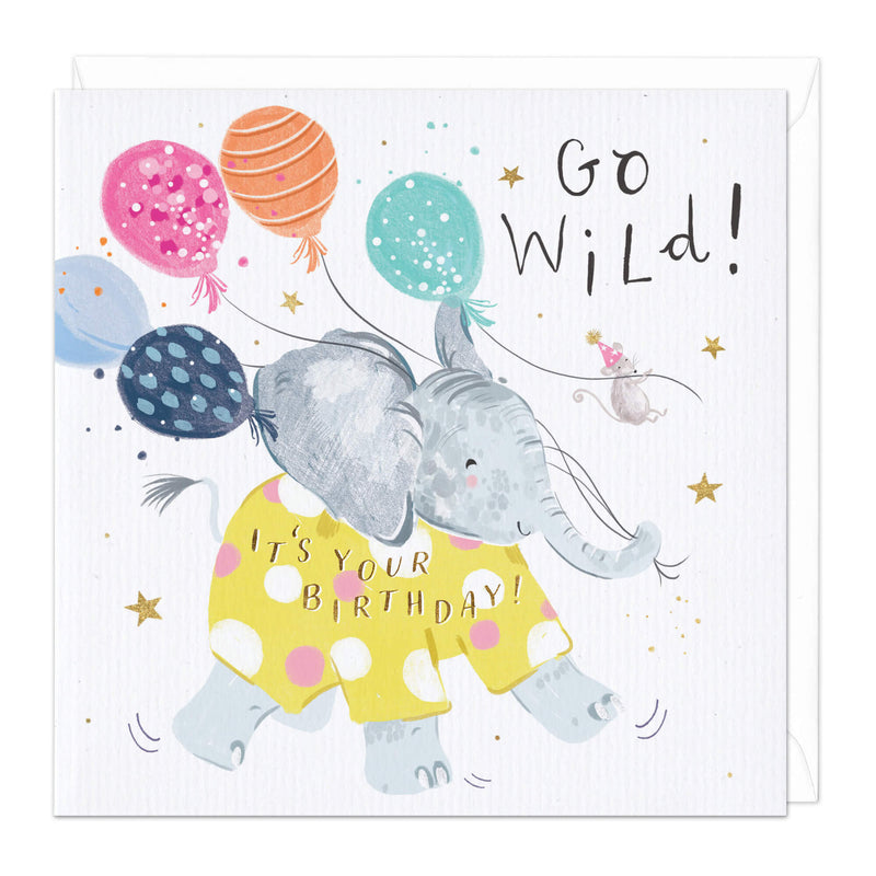 Greeting Card-D688 - Go Wild Birthday Card-Whistlefish