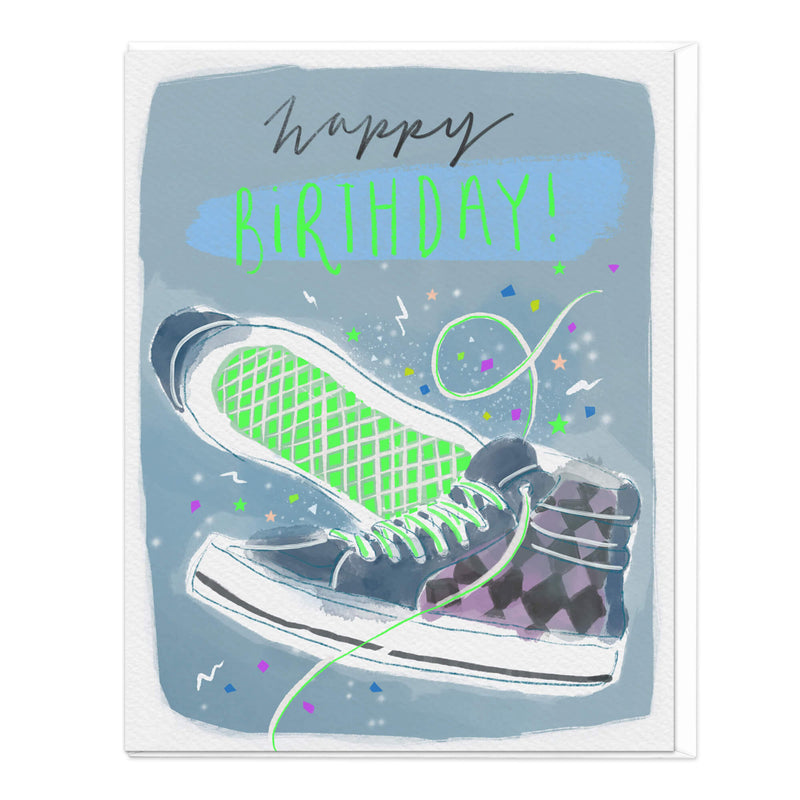Greeting Card-D700 - Hi-Tops Birthday Card-Whistlefish