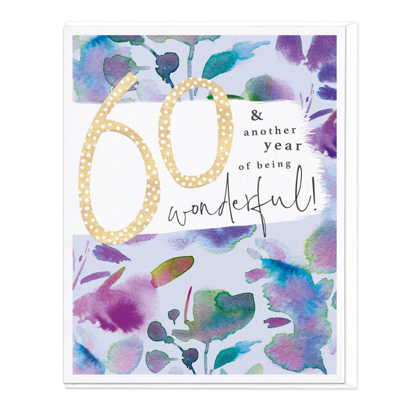 Greeting Card-D720 - 60 & Wonderful Birthday Card-Whistlefish