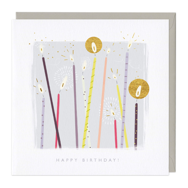Greeting Card-D756 - Sparkling Candles Birthday Card-Whistlefish