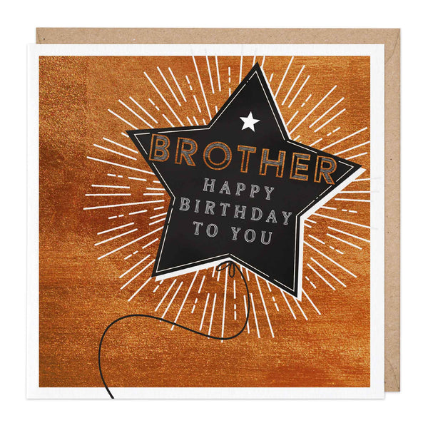 Greeting Card-D766 - Star Brother Birthday Card-Whistlefish
