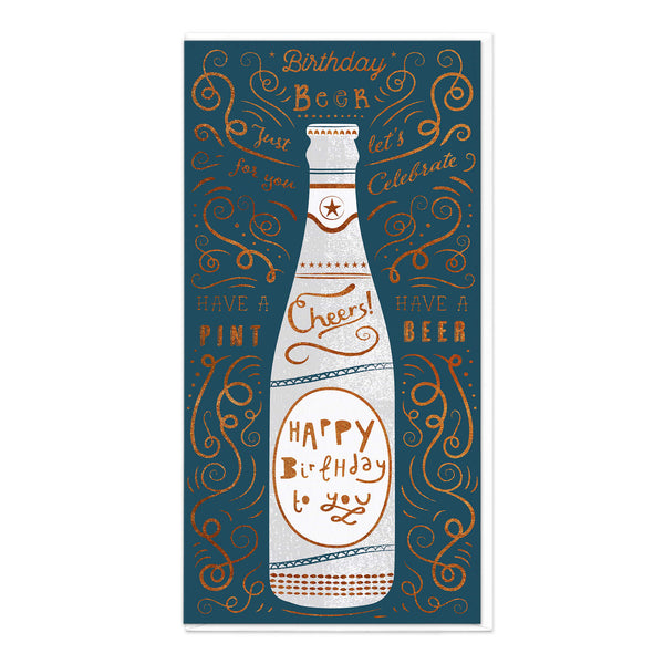 Greeting Card-D780 - Birthday Beer Birthday Card-Whistlefish