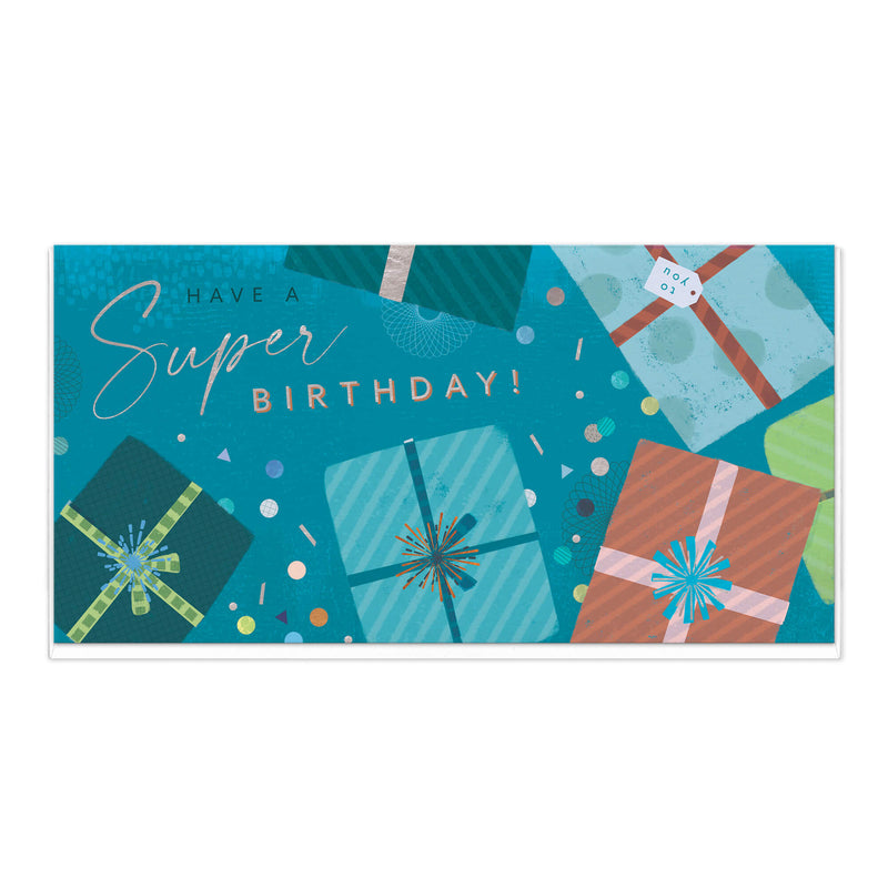 Greeting Card-D786 - Perfect Presents Slim Birthday Card-Whistlefish