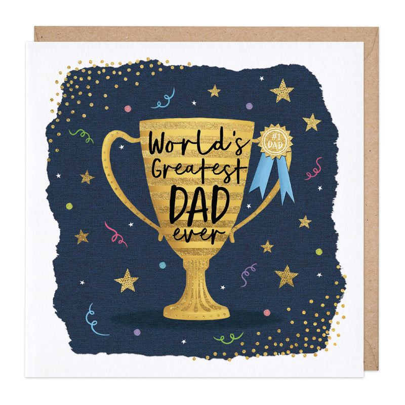 Greeting Card-D816 - Worlds Greatest Dad Father's Day Card-Whistlefish
