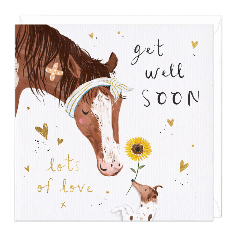 Greeting Card-D830 - Lots of Love Get Well Soon Card-Whistlefish