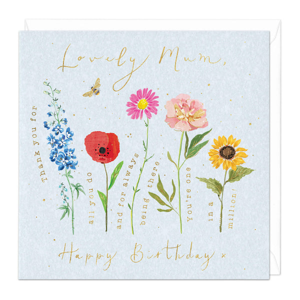 Greeting Card-D833 - Lovely Mum Birthday Card-Whistlefish