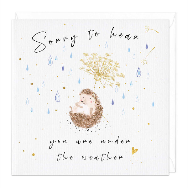 Greeting Card-D859 - Under the Weather Get Well Soon Card-Whistlefish