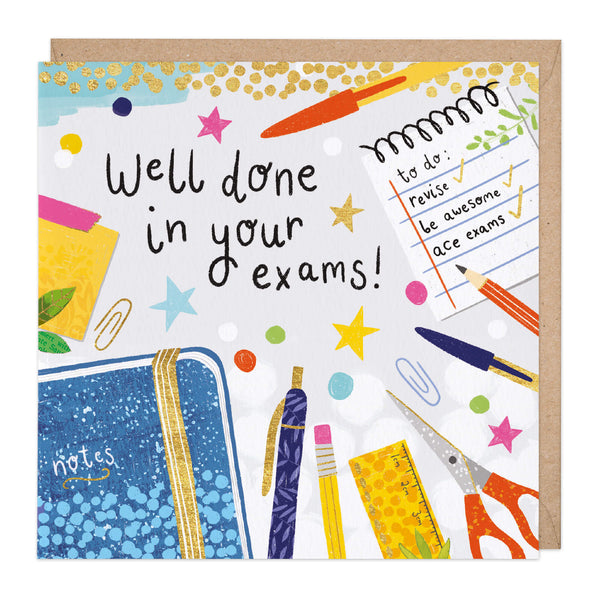 Greeting Card-E006 - Well Done In Your Exams Card-Whistlefish