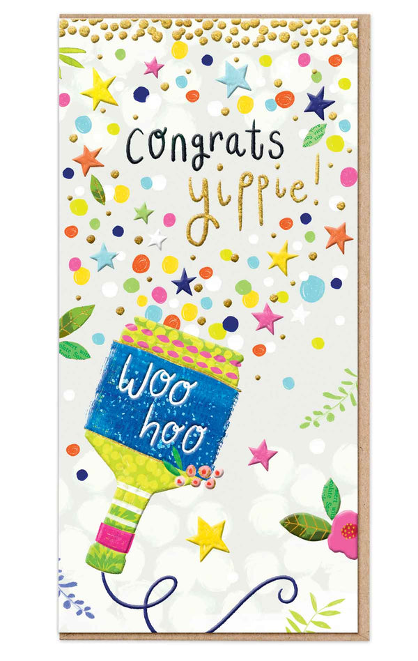 Greeting Card - E030 - Congrats Yippie Card - Congrats Woo Hoo - Greetings Cards - Whistlefish
