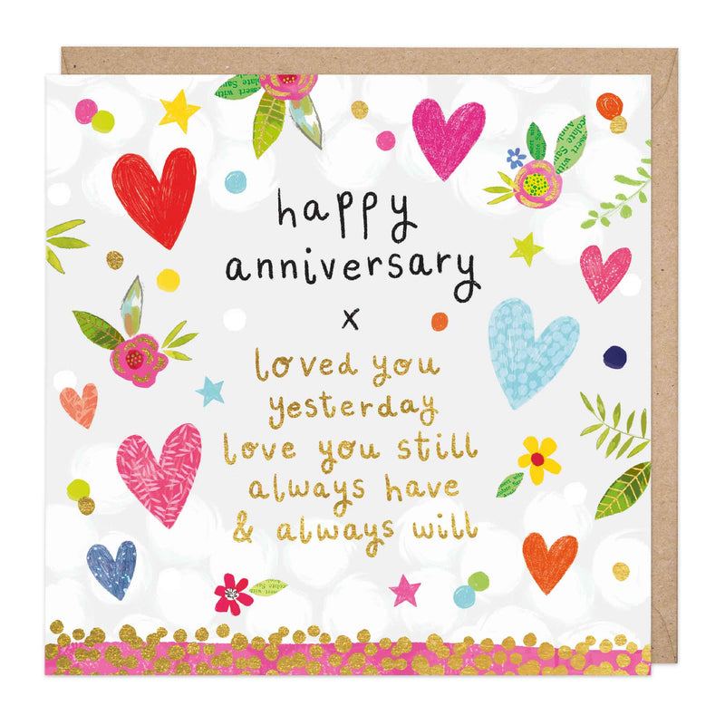 Greeting Card-E054 - Love You Always Happy Anniversary Card-Whistlefish