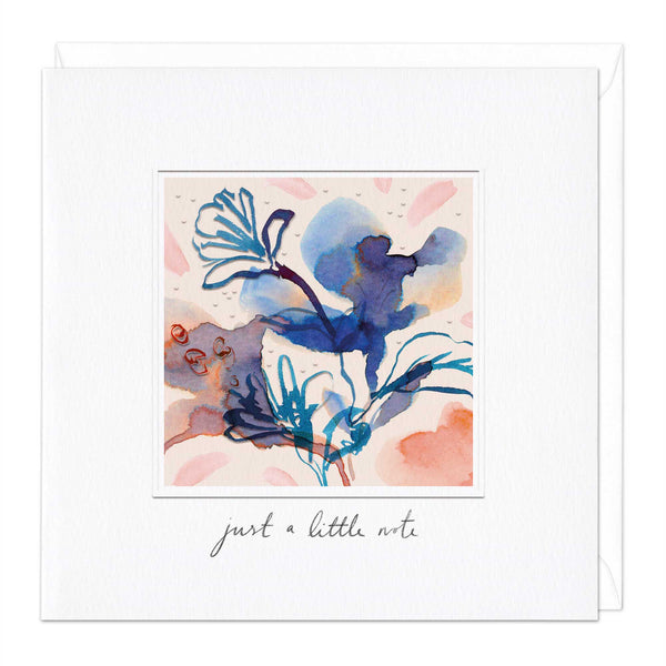 E063  - Watercolour Floral Just To Say Card