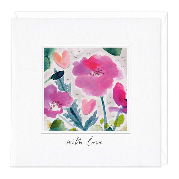 E065 - With Love Watercolour Greetings Card