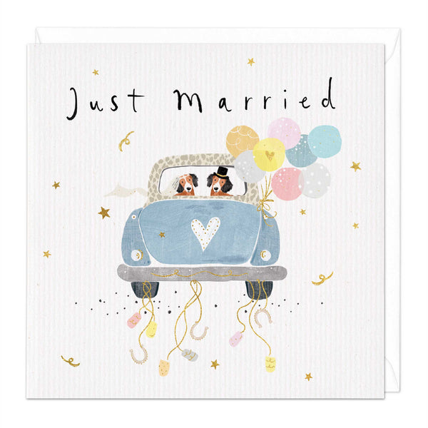 Greeting Card-E078 - Just Married-Whistlefish